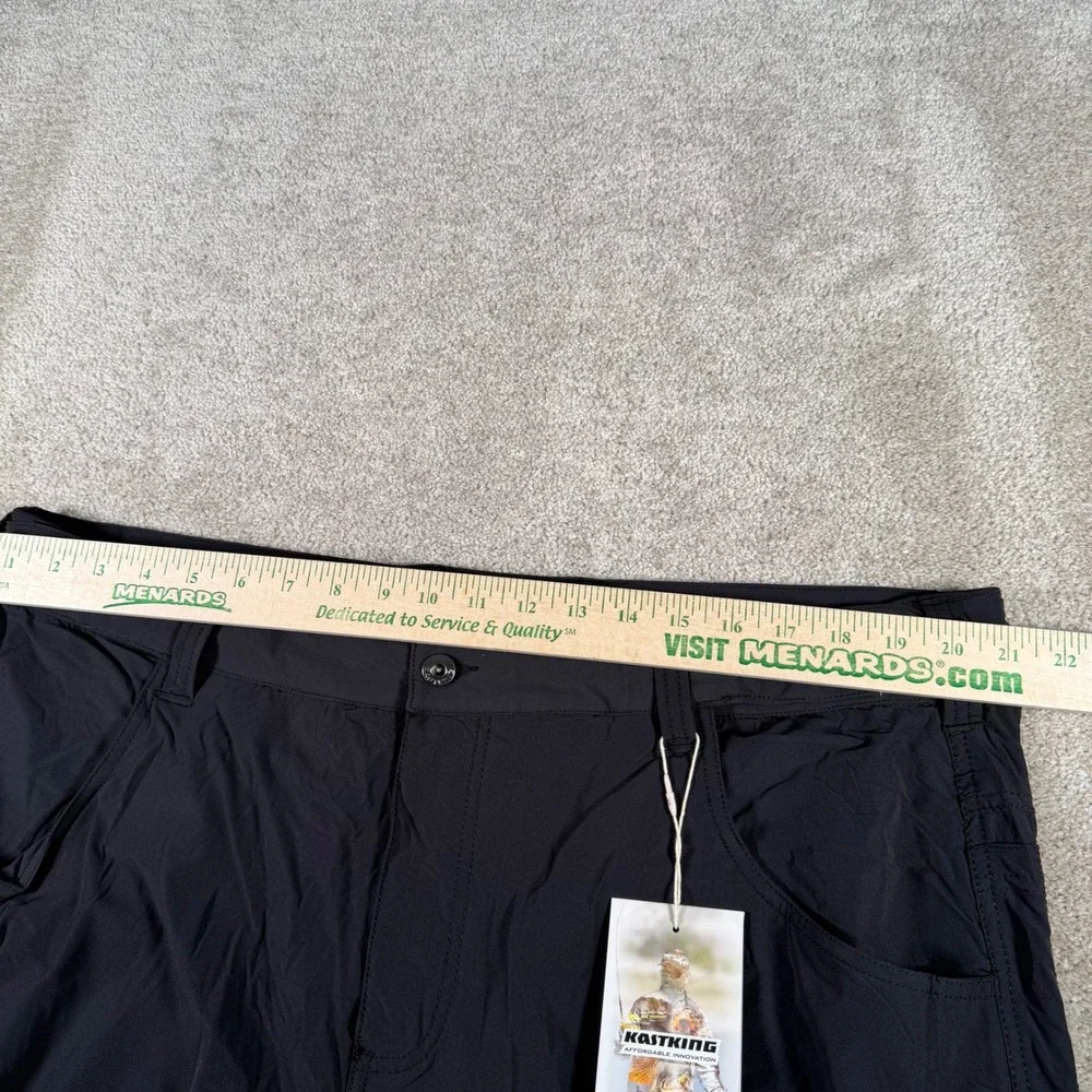 KastKing Cargo Pants Mens 42x34 Black Outdoor Fishing Performance UPF 50 NEW